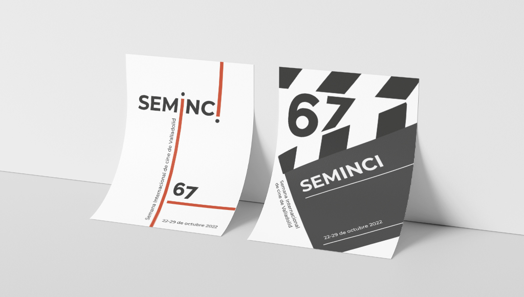 Diseño de los carteles de la categoría "cartel oficial" de la "Seminci"