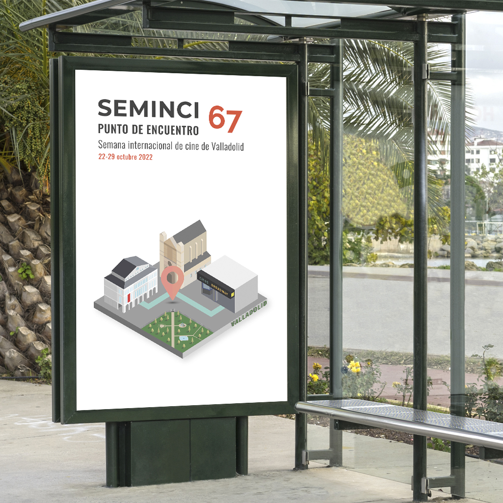 Versión 1 del diseño del cartel de la categoría del "Punto de encuentro" de "Seminci"
