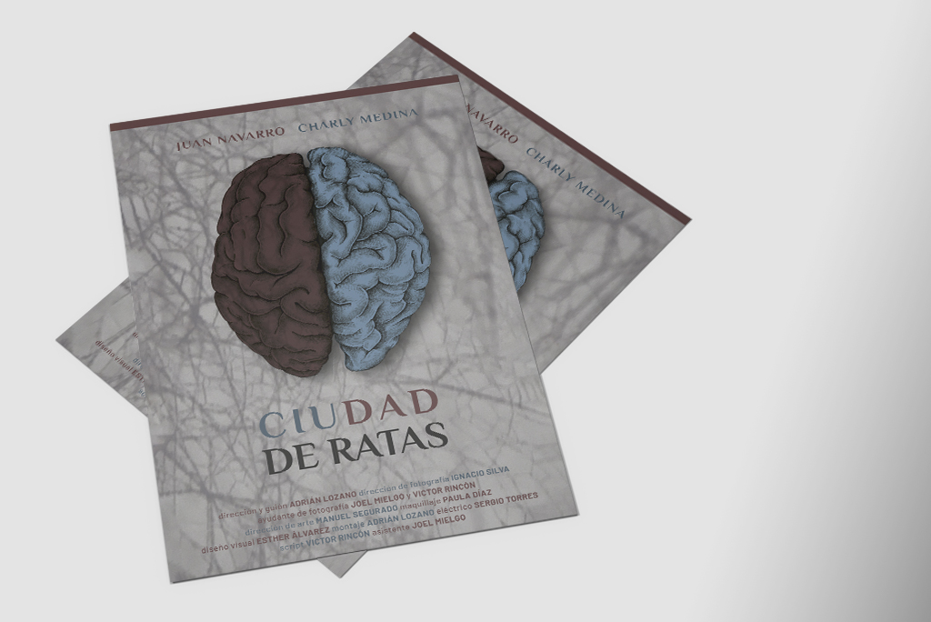 Tercer mockup del diseño del cartel "Ciudad de ratas"
