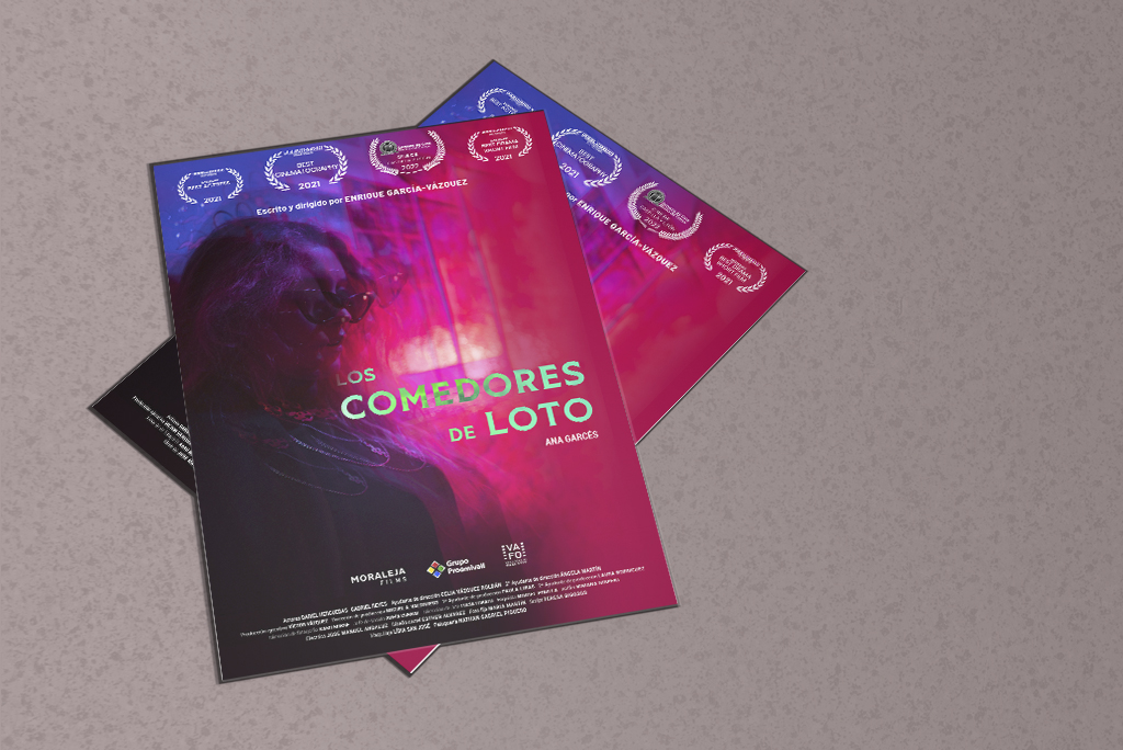 Tercer mockup del cartel de "comedores de loto" siguiendo el estilo del cortometraje