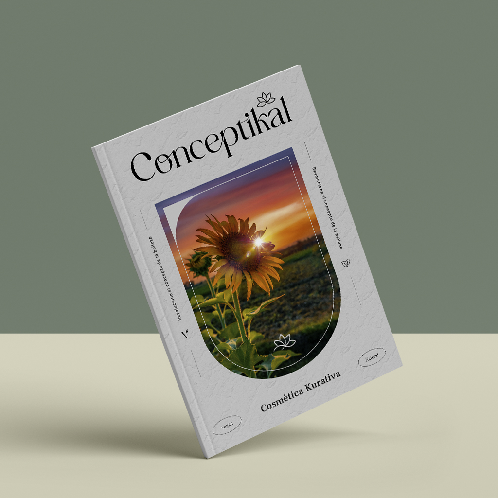 Diseño editorial de la portada del catálogo de Conceptikal