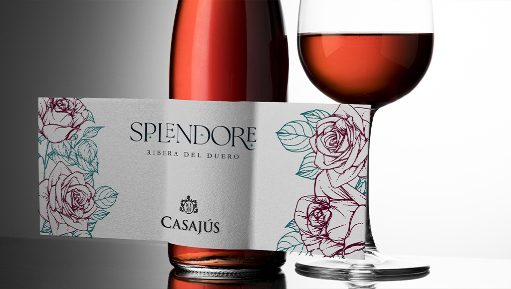 Versión 2 del diseño de la etiqueta del vino de Splendore