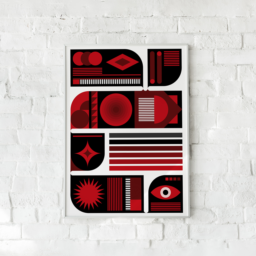 Diseño de un cartel geometrico