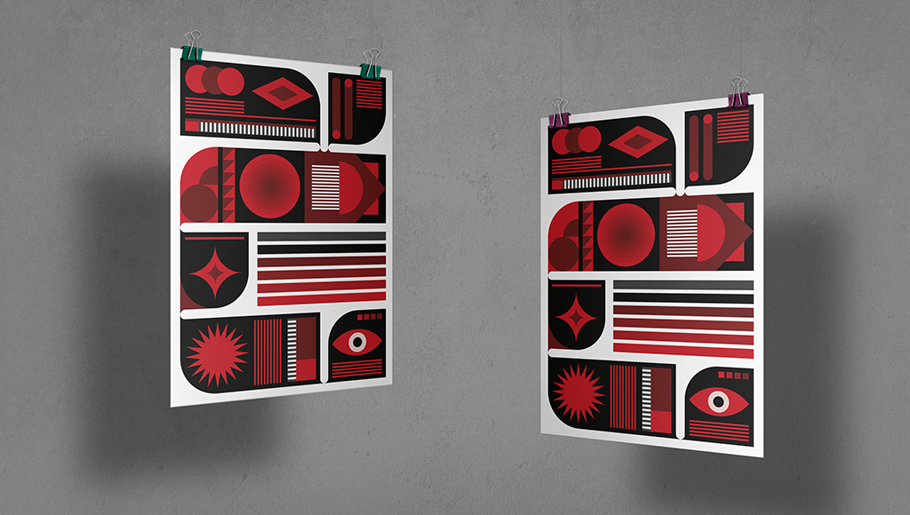 Diseño de un cartel basado en la geometría