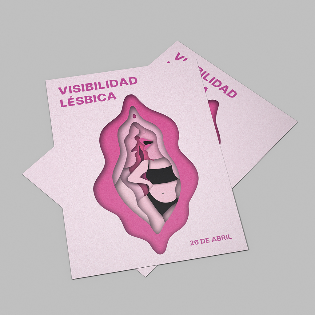 Diseño de un cartel para el día de la visibilidad lésbica